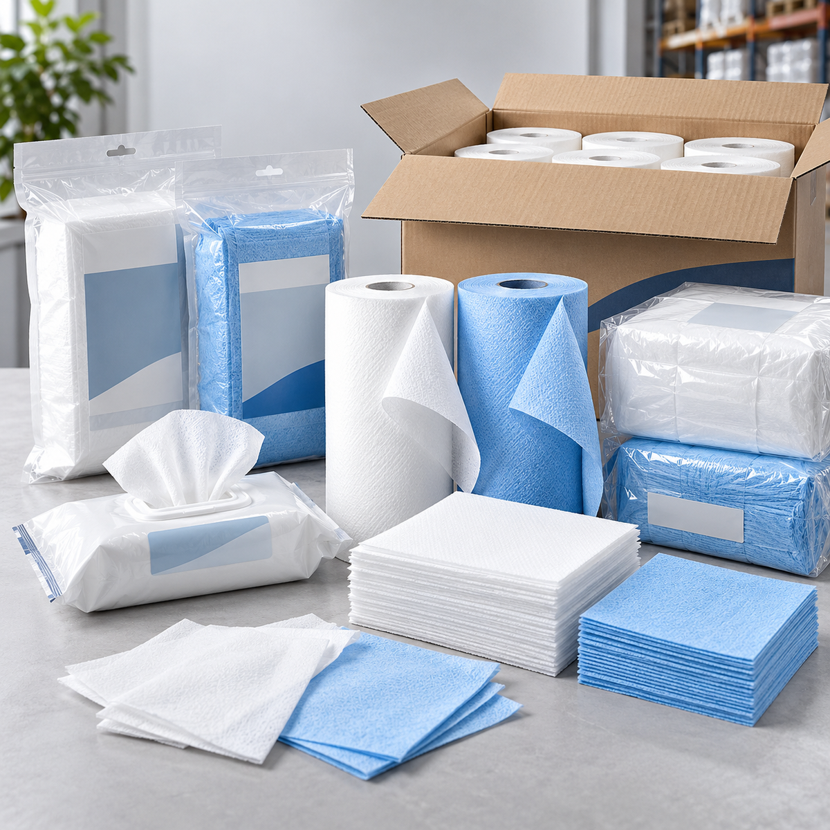 Nonwoven Cleaning Wipes